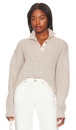 Boxy Snap Front Henley in Beige. - size L (also in M, S, XL, XS) - 525 America - Modalova