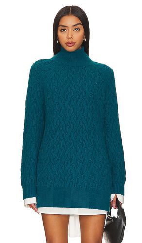 Natasha Cable Oversized Pullover Sweater in Teal. - size L (also in M, S, XS) - 525 - Modalova