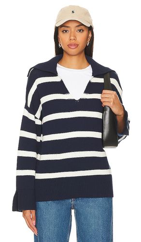 Meredith Stripe Polo Pullover Sweater in Navy. - size L (also in XS) - 525 - Modalova