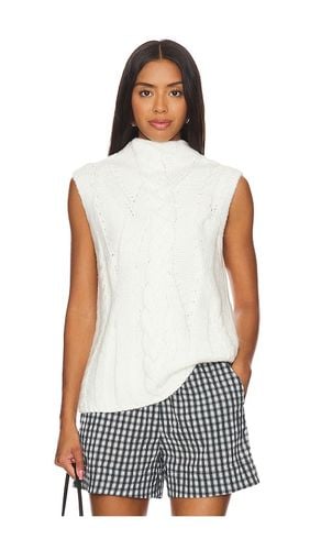 Kendall Funnel Neck Cable Vest in White. - size M (also in L, XS) - 525 - Modalova