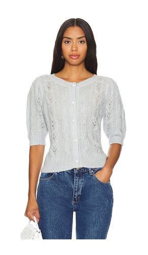 Lacey Puff Sleeve Crew Cardi in Grey. - size L (also in S, XL, XS) - 525 - Modalova