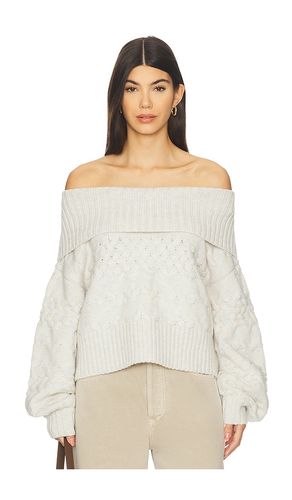 Maureen Mixed Cable Cowl Neck Pullover in Ivory. - size M (also in S, XS) - 525 America - Modalova