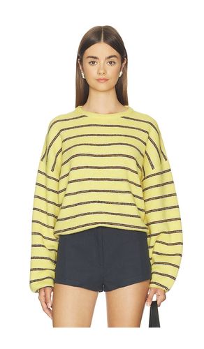 Kensington Cropped Full Sleeve Pullover Sweater in Yellow. - size L (also in M, S, XL) - 525 America - Modalova