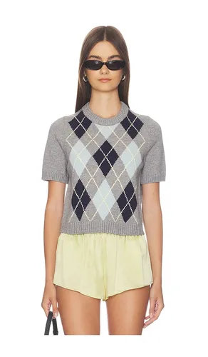 Veronika Argyle Sweater Tee in Grey. - size L (also in M, S, XL, XS) - 525 America - Modalova