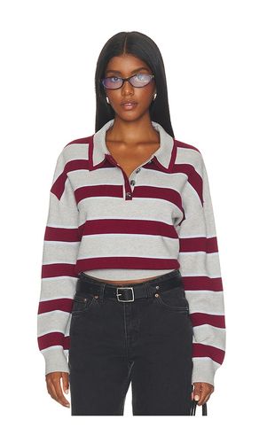 Vera Double Johnny Collar Rugby Stripe Pullover Sweater in Multi. - size L (also in M, S, XL, XS) - 525 America - Modalova