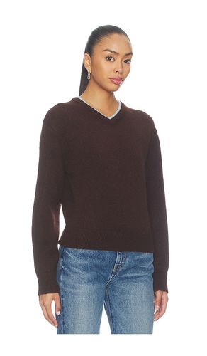 Double Neck Trim V-neck Sweater in Brown. - size M (also in S, XS) - 525 America - Modalova