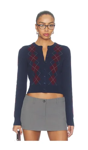 Serena Intarsia Argyle Cardigan in Multi. - size M (also in S, XS) - 525 America - Modalova