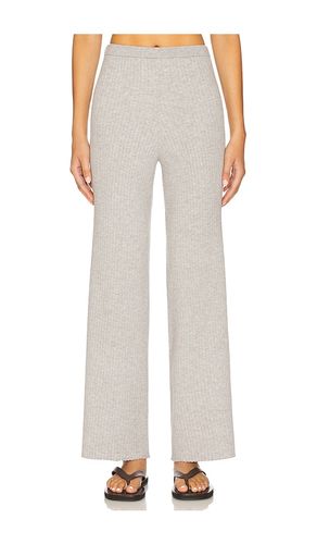 Milo Wide Leg Rib Pant in Light Grey. - size S (also in XS, M, L, XL) - 525 America - Modalova