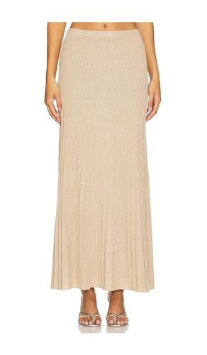 Eloise Lurex Maxi Pleated Skirt in Beige. - size L (also in M, S, XL, XS) - 525 - Modalova