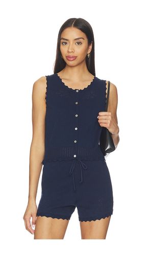 Valentina Button Down Sleeveless Top in Navy. - size L (also in M, S, XL) - 525 America - Modalova