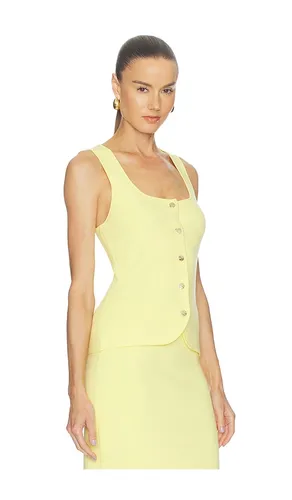 Maria Button Front Corset Top in Lemon. - size M (also in S, XS) - 525 America - Modalova