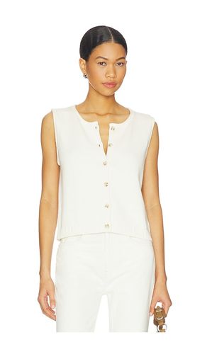 Marianna Rolled Edge Button Front Vest in Ivory. - size L (also in S, XL, XS) - 525 America - Modalova