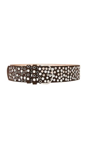 Studded Brown Suede Belt With Mixed Metal Grommets in Brown - 8 Other Reasons - Modalova
