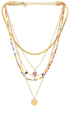 Beaded Layered Necklace in Metallic - 8 Other Reasons - Modalova