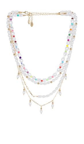 Layered Beaded Pearl Necklace in White - 8 Other Reasons - Modalova