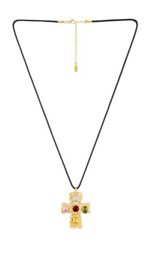 Jewel Cross Necklace in Metallic - 8 Other Reasons - Modalova