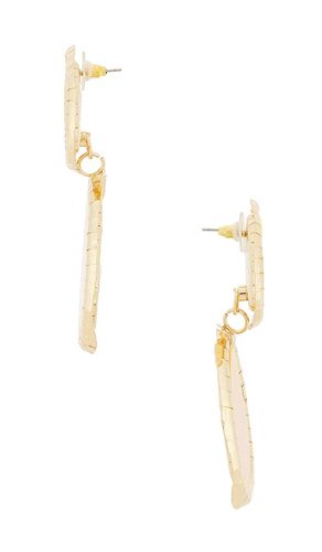 Vibrantglassy Stone Earrings in Metallic Gold - 8 Other Reasons - Modalova