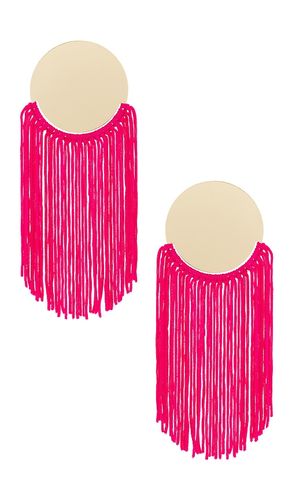 Round Top & Flowing Fringe Tassel Statement Earrings in - 8 Other Reasons - Modalova