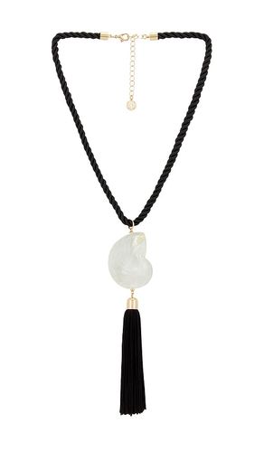 Bold Shell Pendant And Long Tassel Accent Statement Necklace in - 8 Other Reasons - Modalova