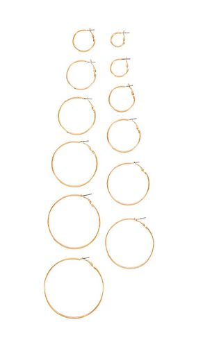 Conjunto hoops for days en color oro metálico talla all en - Metallic Gold. Talla all - 8 Other Reasons - Modalova
