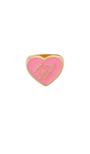 Gold Heart Ring With Resin Fuck Off in Metallic Gold. - size 5 (also in 6, 8) - 8 Other Reasons - Modalova