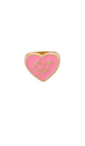 Gold Heart Ring With Resin Fuck Off in Metallic Gold. - size 5 (also in 6) - 8 Other Reasons - Modalova