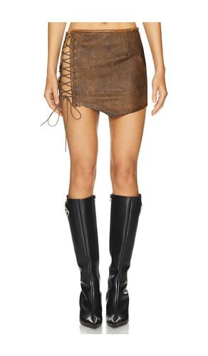 Leather Lace Up Skirt in . - size M (also in S) - 1XBLUE - Modalova