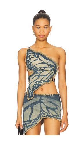 Butterfly Top in Blue. - size L (also in M) - 1XBLUE - Modalova