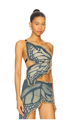 Butterfly Top in Blue. - size M (also in S) - 1XBLUE - Modalova