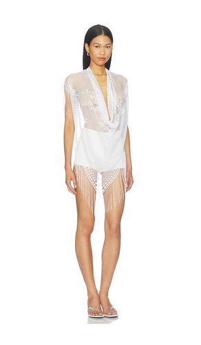 Upcycled Lace Top in - 1XBLUE - Modalova