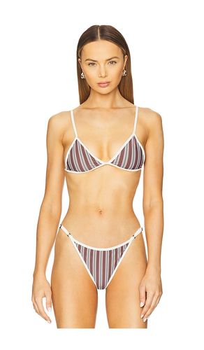 Baja Piped Bikini Top in Chocolate. - size S (also in XS) - ACACIA - Modalova