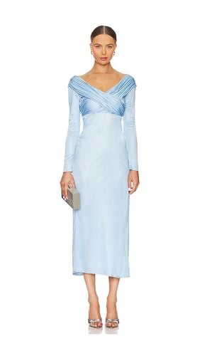 Long Sleeve Draped Jersey Dress in Blue. - size 0 (also in 10, 2, 4, 6, 8) - Alejandra Alonso Rojas - Modalova