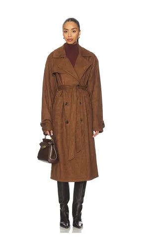 Milana Faux Suede Coat in . - size L (also in M, S, XL, XS, XXS) - ALL THE WAYS - Modalova
