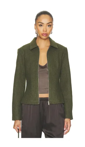 Simone Zip Front Jacket in Olive. - size L (also in M, S, XL, XS, XXS) - ALL THE WAYS - Modalova