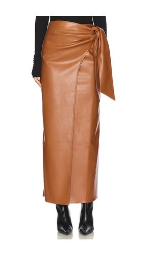 Kassidy Faux Leather Skirt in Brown. - size M (also in S, XS, XXS) - ALL THE WAYS - Modalova