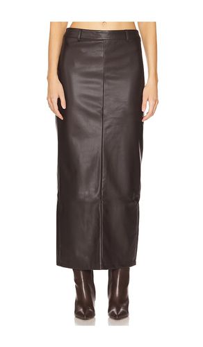 Kayla Faux Leather Skirt in Chocolate. - size M (also in S, XL, XS) - ALL THE WAYS - Modalova