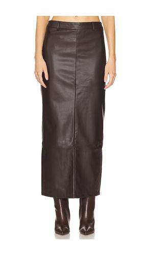 Kayla Faux Leather Skirt in Chocolate. - size M (also in XS) - ALL THE WAYS - Modalova