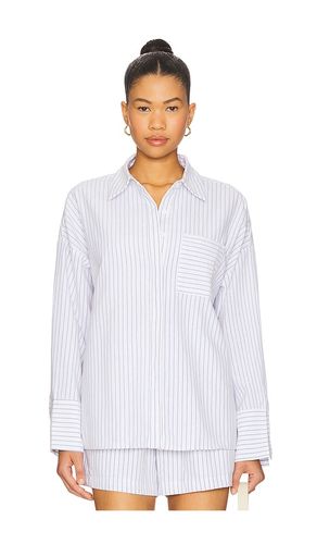 Alice Button Down Top in White,Blue. - size XS (also in M) - ALL THE WAYS - Modalova