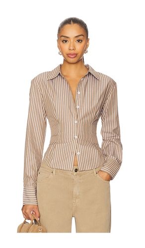 Ellie Button Up Top in Brown. - size L (also in M, S, XL, XS, XXS) - ALL THE WAYS - Modalova