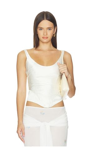 Florance Milky Corset With Draped Bust in . Size L. Also in M, S - Anna October - Modalova