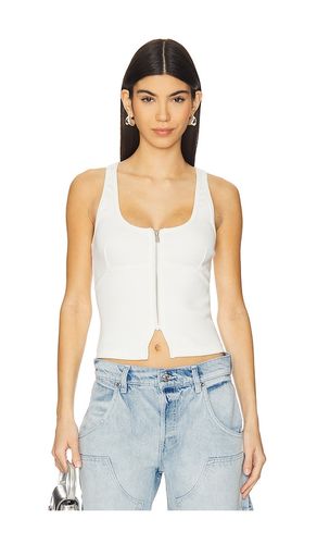 Addison Racer Top in White. - size L (also in S, XS) - Abrand - Modalova