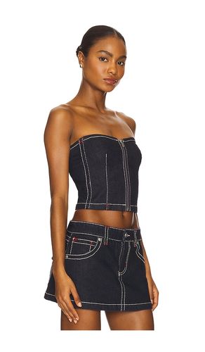 Cameron Denim Bustier in . Size S. Also in M, L - Abrand - Modalova