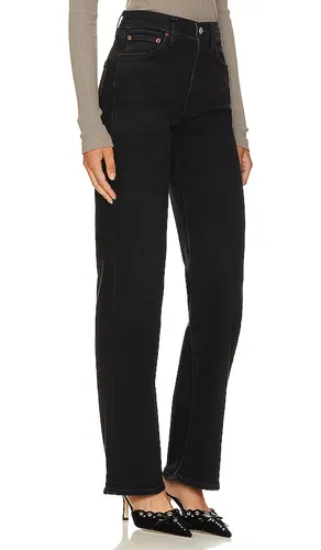 Harper Mid Rise Wide Straight Jeans in Black. - size 25 (also in 26, 27, 29, 30, 31, 32, 33) - AGOLDE - Modalova