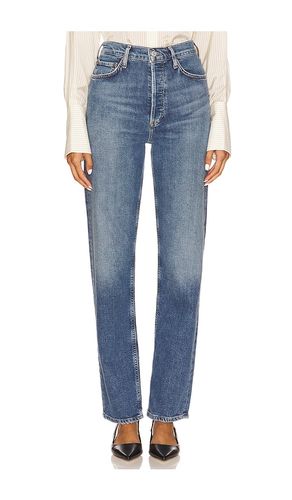 S Pinch Waist Long High Rise Straight Jeans in Blue. - size 23 (also in 24, 25, 26, 27, 28, 33) - AGOLDE - Modalova