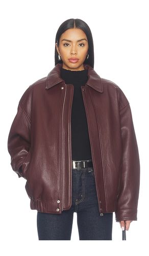 Ona Bomber Jacket in Burgundy. - size L (also in M, S, XL, XS) - AGOLDE - Modalova