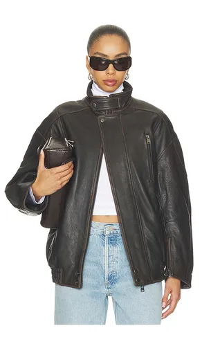 Danver Moto Jacket in Black. - size L (also in M, S, XS) - AGOLDE - Modalova