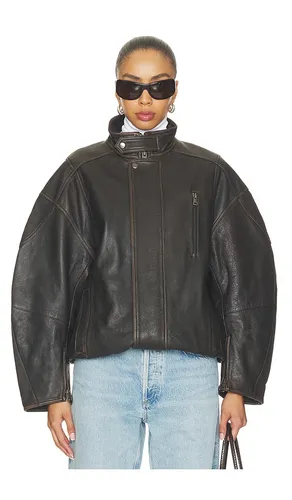 Danver Moto Jacket in Black. - size L (also in M, S, XS) - AGOLDE - Modalova