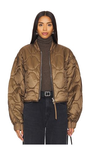 X Shoreditch Ski Club Iona Quilted Jacket in Brown. - size L (also in M, S) - AGOLDE - Modalova