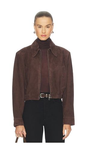 Nahlia Cropped Suede Jacket in . Size L. Also in M, S, XL - AGOLDE - Modalova