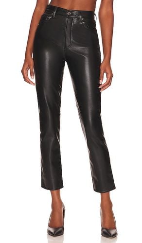 Recycled Leather Riley Long in Black. - size 30 (also in 31, 32, 33, 34) - AGOLDE - Modalova